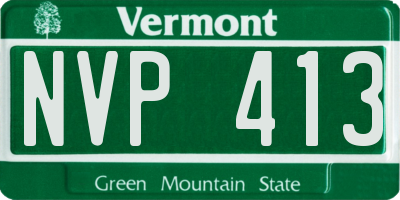 VT license plate NVP413