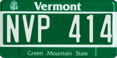 VT license plate NVP414
