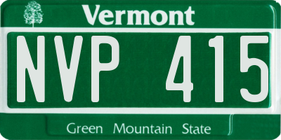 VT license plate NVP415