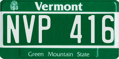 VT license plate NVP416
