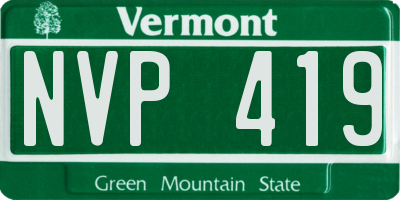 VT license plate NVP419