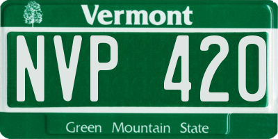 VT license plate NVP420