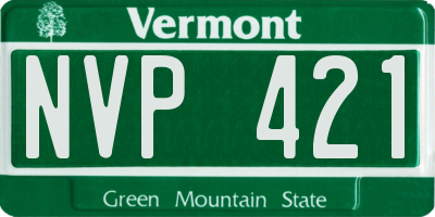 VT license plate NVP421