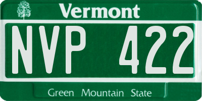 VT license plate NVP422