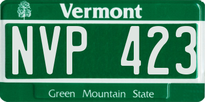 VT license plate NVP423
