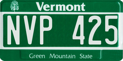 VT license plate NVP425