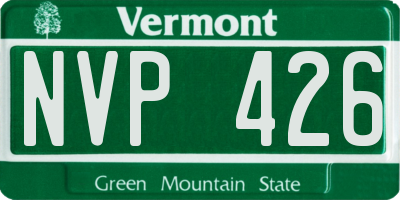 VT license plate NVP426