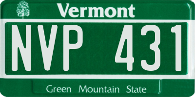 VT license plate NVP431