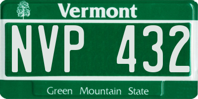 VT license plate NVP432