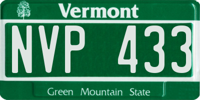 VT license plate NVP433