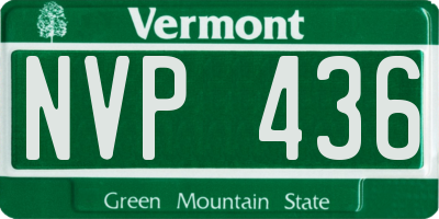 VT license plate NVP436