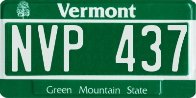 VT license plate NVP437