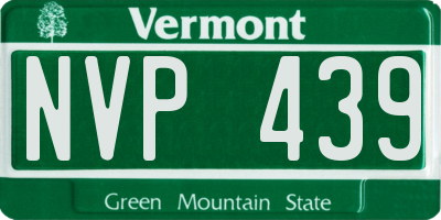 VT license plate NVP439