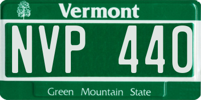 VT license plate NVP440