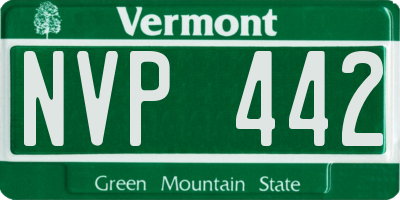 VT license plate NVP442