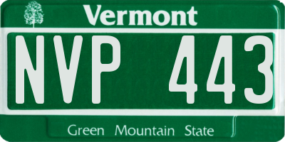 VT license plate NVP443