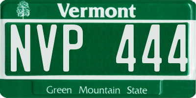 VT license plate NVP444