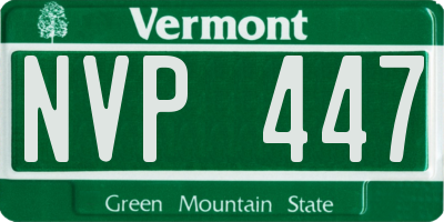 VT license plate NVP447