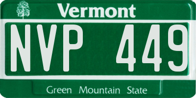 VT license plate NVP449