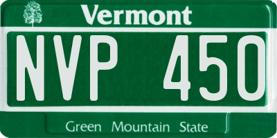 VT license plate NVP450