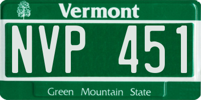 VT license plate NVP451