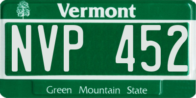 VT license plate NVP452