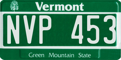 VT license plate NVP453