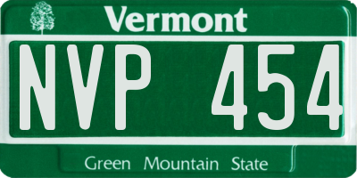 VT license plate NVP454