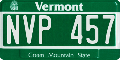 VT license plate NVP457