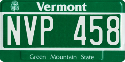 VT license plate NVP458