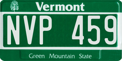 VT license plate NVP459