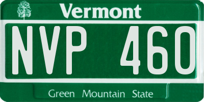 VT license plate NVP460