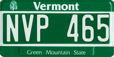 VT license plate NVP465