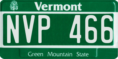 VT license plate NVP466