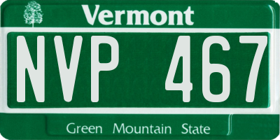 VT license plate NVP467