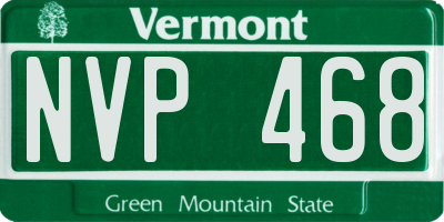 VT license plate NVP468
