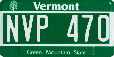 VT license plate NVP470