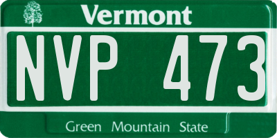 VT license plate NVP473