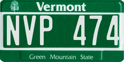 VT license plate NVP474