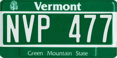 VT license plate NVP477