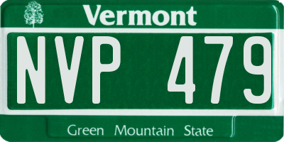VT license plate NVP479