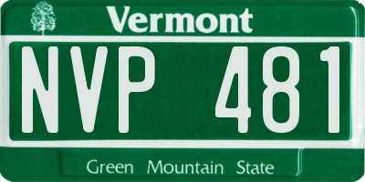 VT license plate NVP481