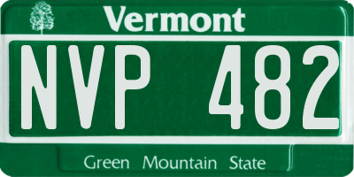 VT license plate NVP482