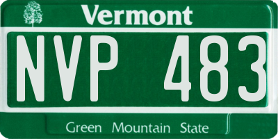 VT license plate NVP483