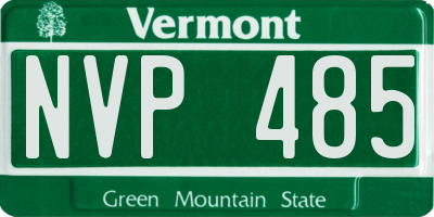 VT license plate NVP485