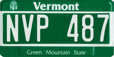 VT license plate NVP487