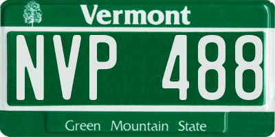 VT license plate NVP488