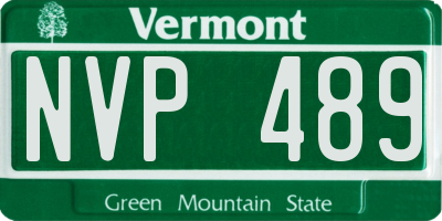 VT license plate NVP489