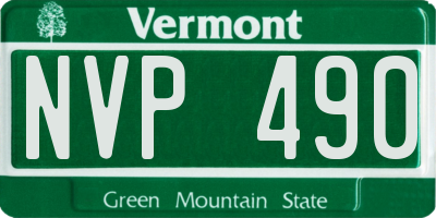 VT license plate NVP490