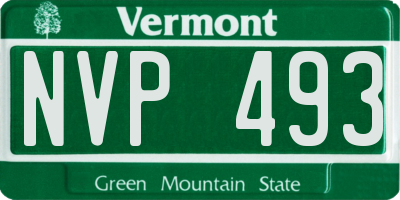 VT license plate NVP493